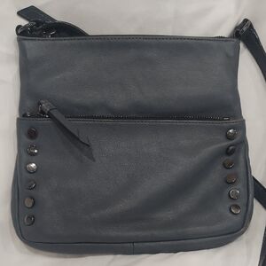 Simply Vera Vera Wang Slate Gray Crossbody Bag with Stud Accents